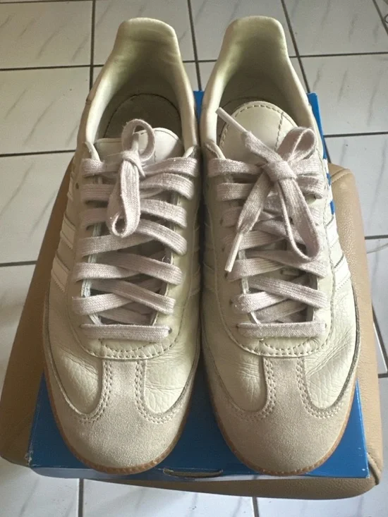 Adidas Samba OG Aluminum Gum Women’s Size 7 – Cream Leather, Gum Sole - Picture 8 of 12
